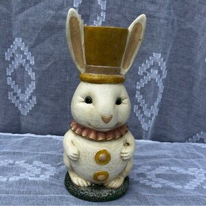 Charming Cream and Gold Bunny Figurine